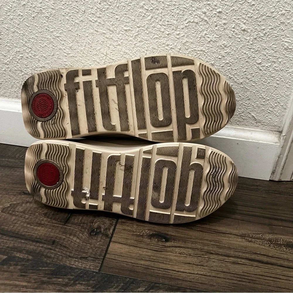 FitFlop F-Mode‎ Flatform Sneakers FR1-A20 Suede Leather Platform Shoes EUC US 9
